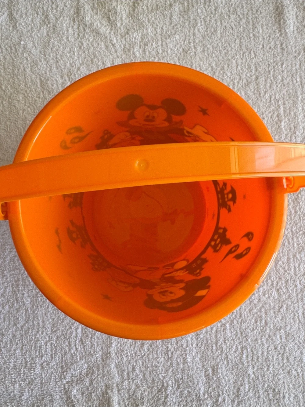 Disney Orange Mickey Mouse Halloween Treat Candy Bucket